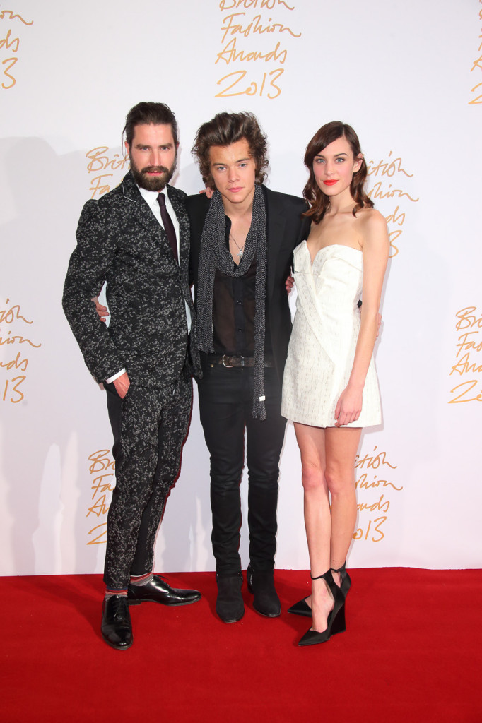 Jack Guinness, Harry Styles (winner, British Style Award Brought to you by Vodafone) & Alexa Chung