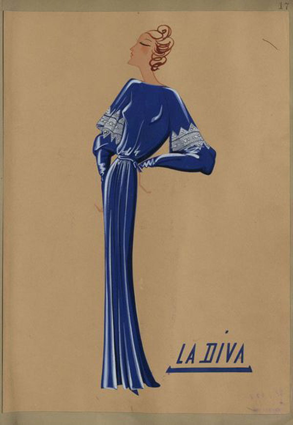 La Diva (dessin), 1935-36 © Patrimoine Lanvin (72)