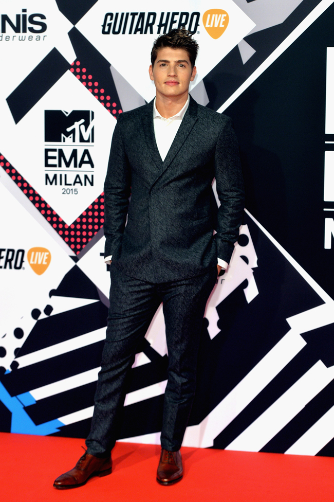 MILAN, ITALY - OCTOBER 25:  Actor Gregg Sulkin attends the MTV EMA's 2015 at the Mediolanum Forum on October 25, 2015 in Milan, Italy.  (Photo by Anthony Harvey/Getty Images for MTV)