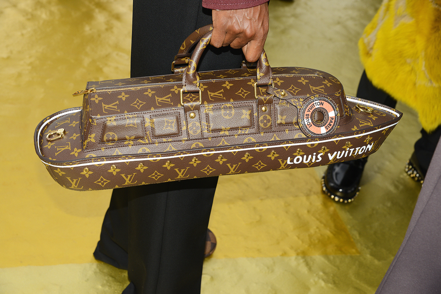 Backstage details of the latest LV show. That LV vinyl stand is